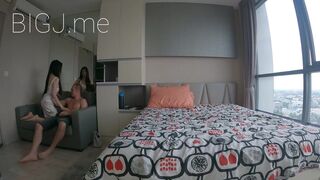 Asian Slut Hopped On Bald Head Goofs Dick Quick Video