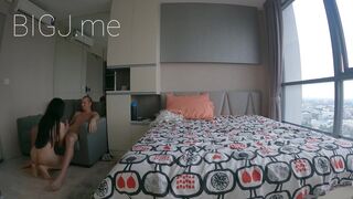 Asian Slut Hopped On Bald Head Goofs Dick Quick Video