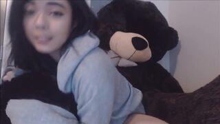 Horny Asian Babe Teasing With A Dildo Video