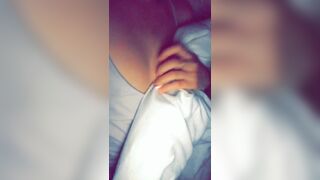 Horny Asian GF Squeezing Her Tits On The Bed Video