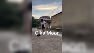 Crazy Asian Hoe Sitting With Naked At Public Video