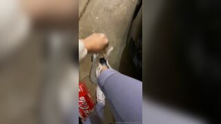 GoddessJun Slutty Girl Showing Her Foot On the Road Onlyfans Video