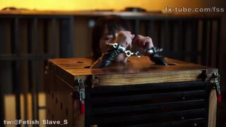 Asian Slave Babe Gets Tied And Caged Bondage Video